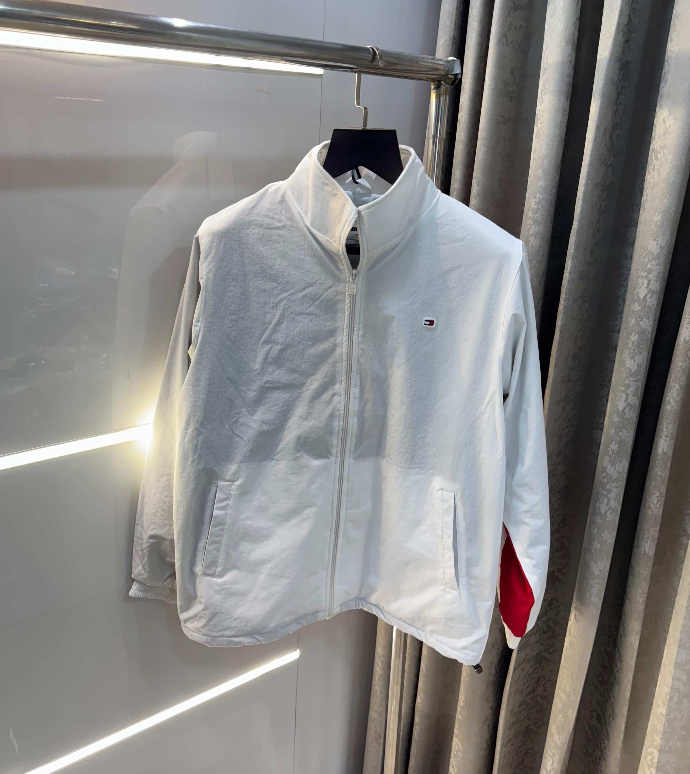 Tomm y Hilfiger White Imported Premium Bomber Jacket