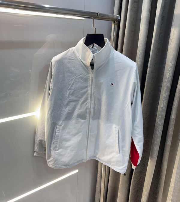 Tomm y Hilfiger White Imported Premium Bomber Jacket
