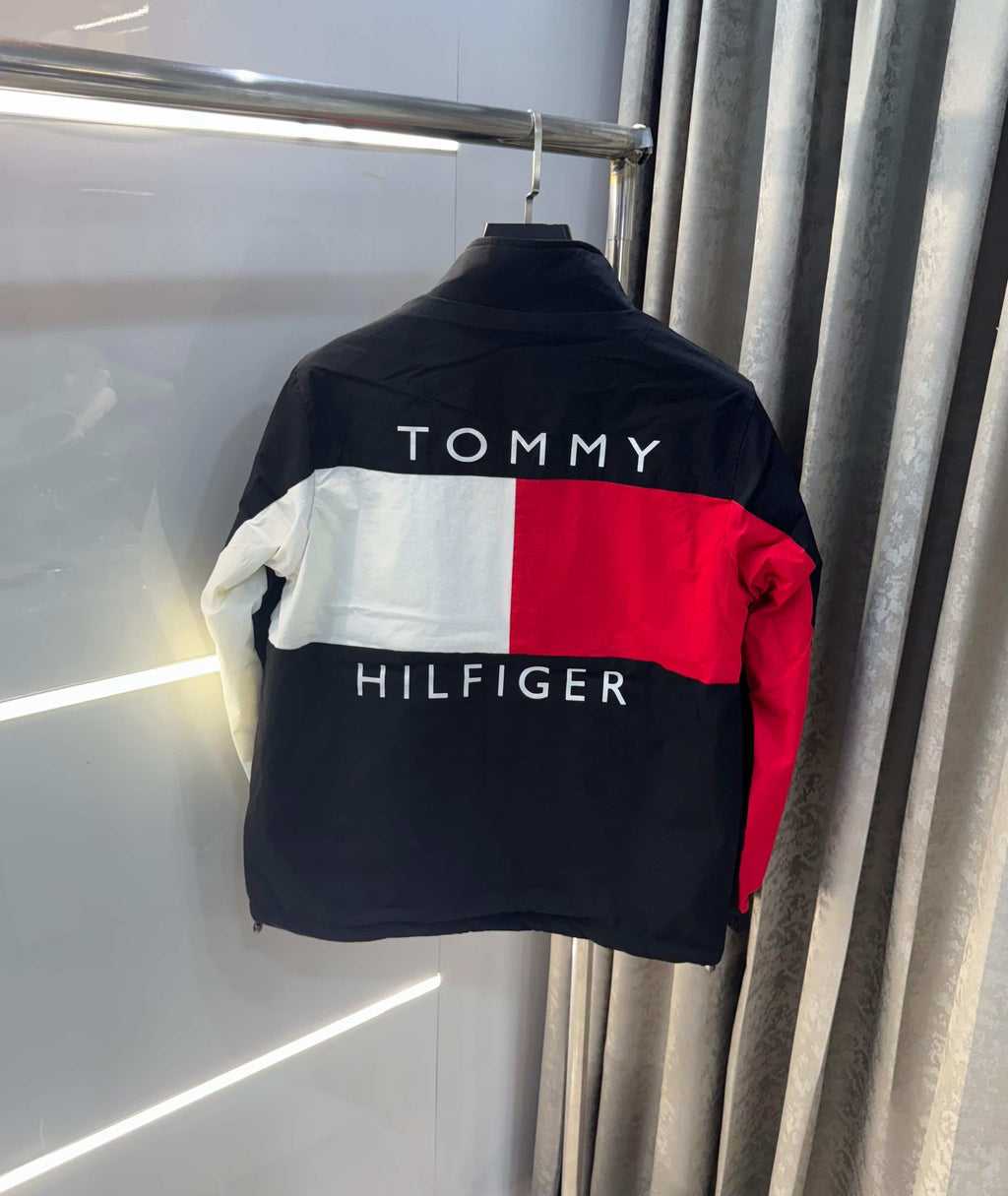 Tomm y Hilfiger Black Imported Premium Bomber Jacket