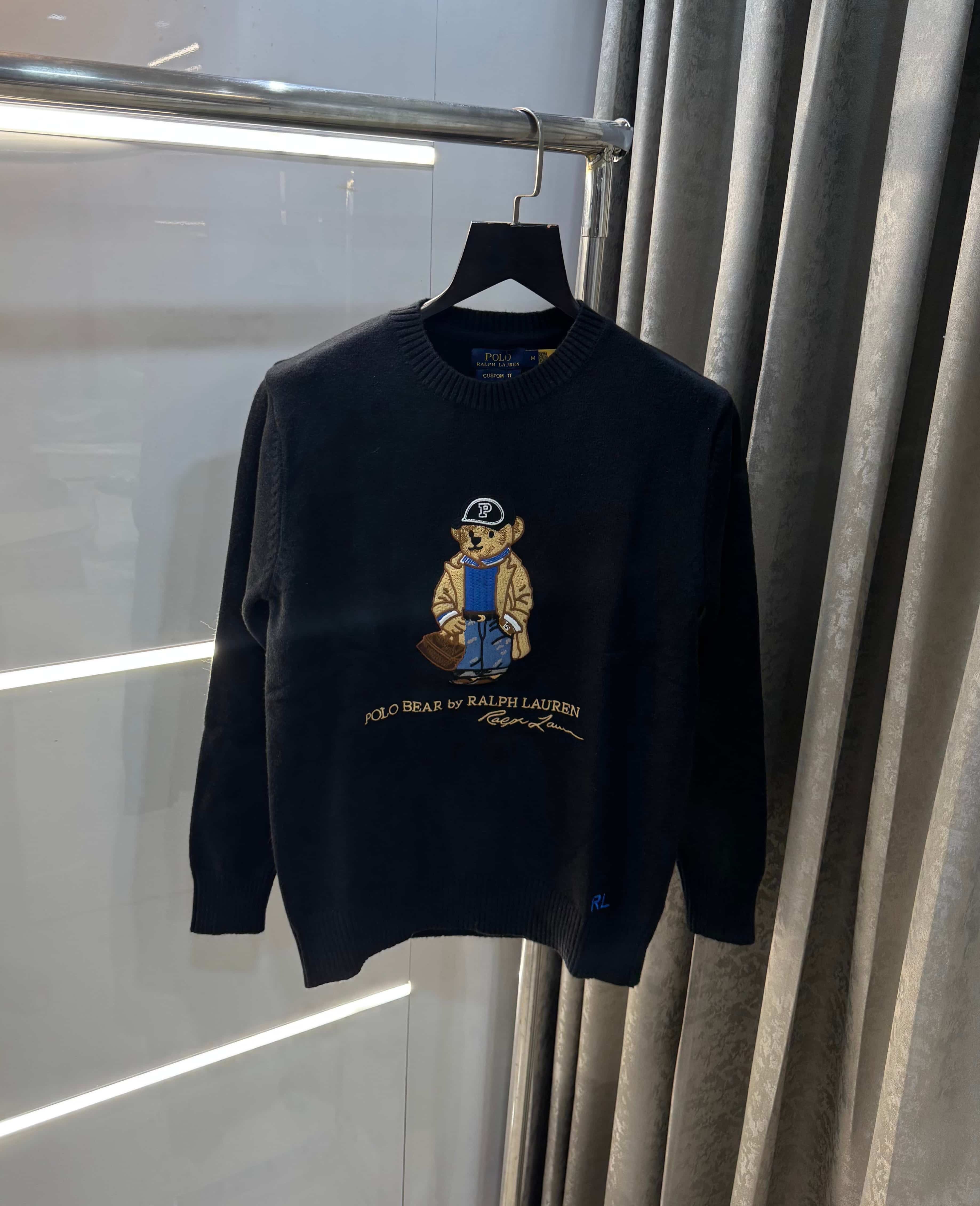 Ralph  Lauren Black Teddy Edition Imported Knitted Pull Pver Secondary image