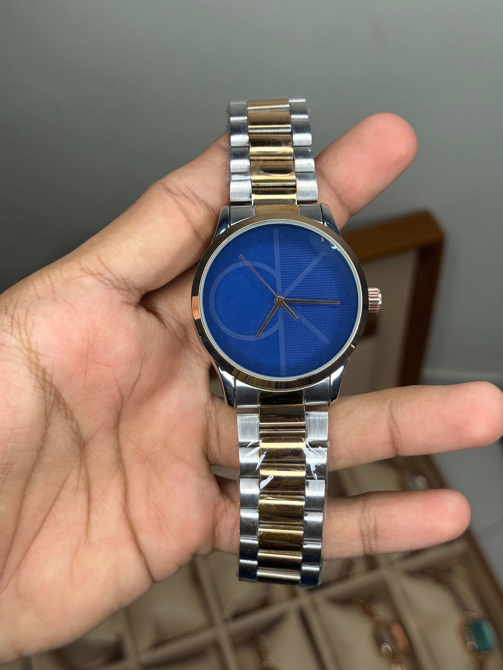 Calvin Klei n Dual Tone With Blue Premium Watch