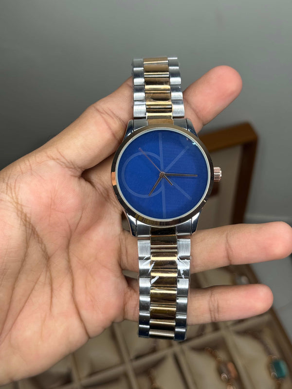 Calvin Klei n Dual Tone With Blue Premium Watch