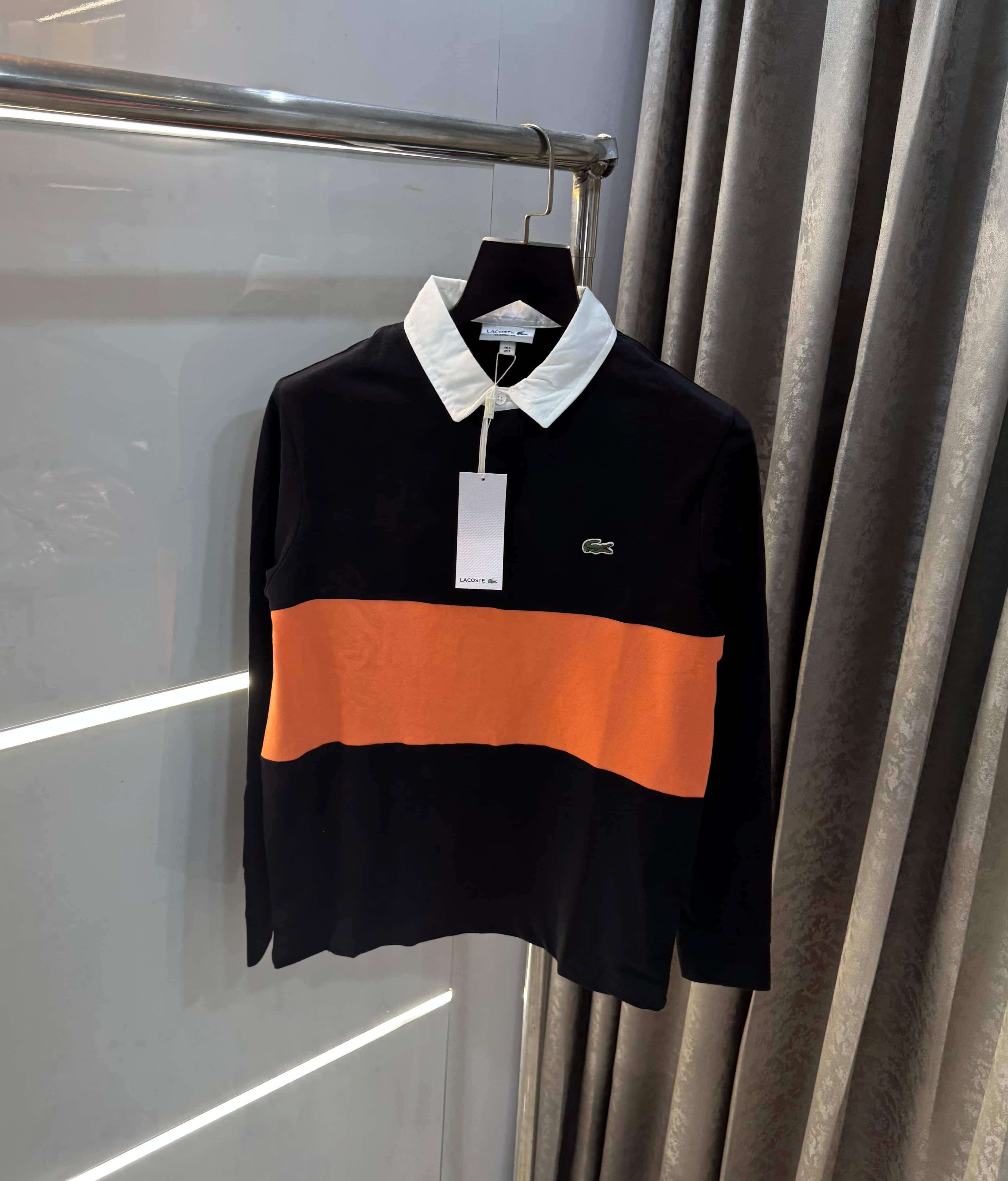 Lacost e black Premium Classic Full Sleeves Polo T-Shirt