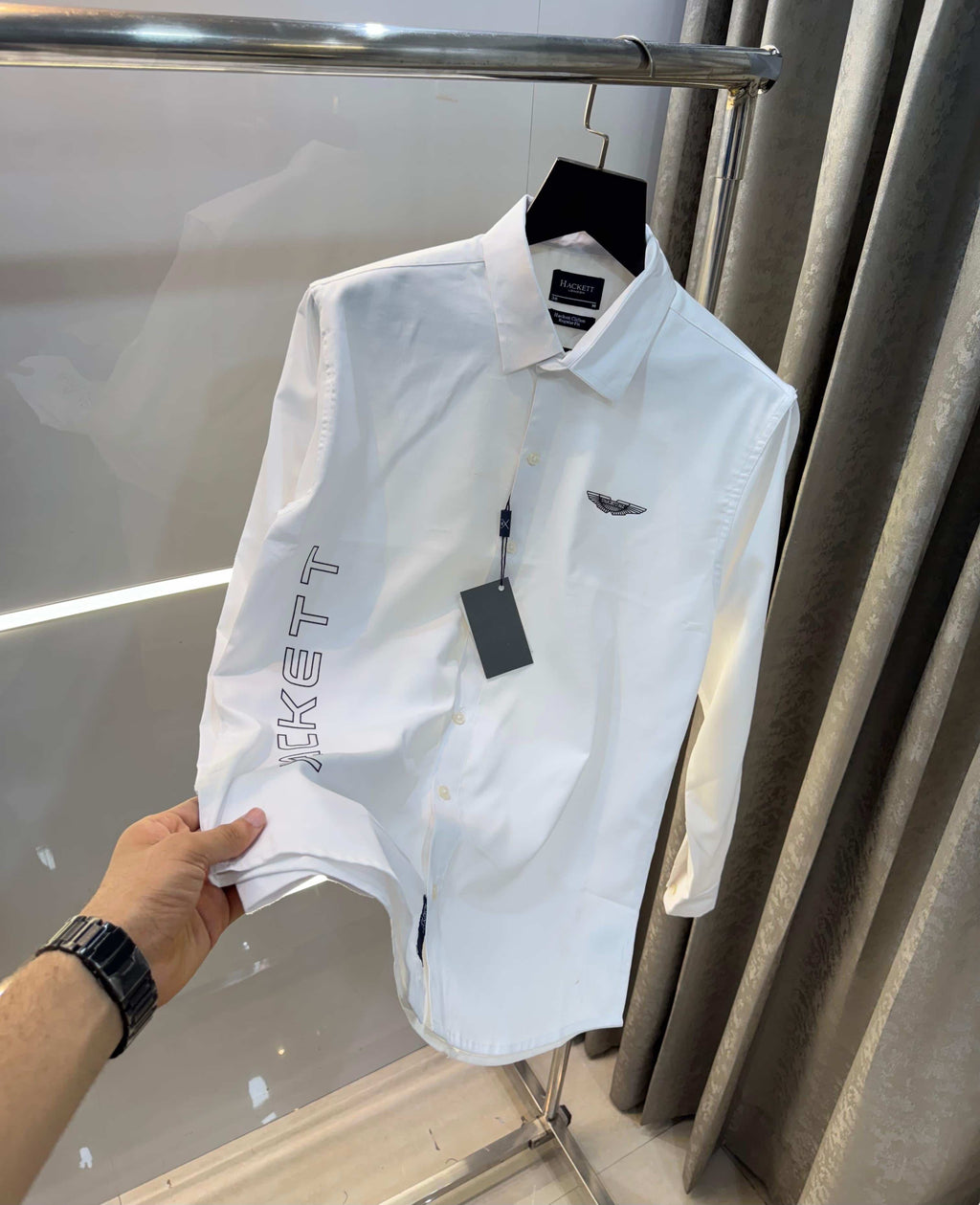 Hacket Londo n wahit  Logo Print Premium Shirt