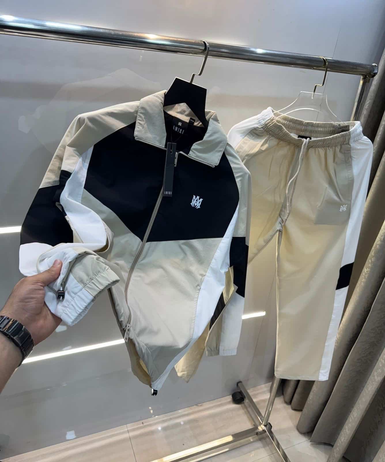 Amir i Beige Back Print Imported Tracksuit