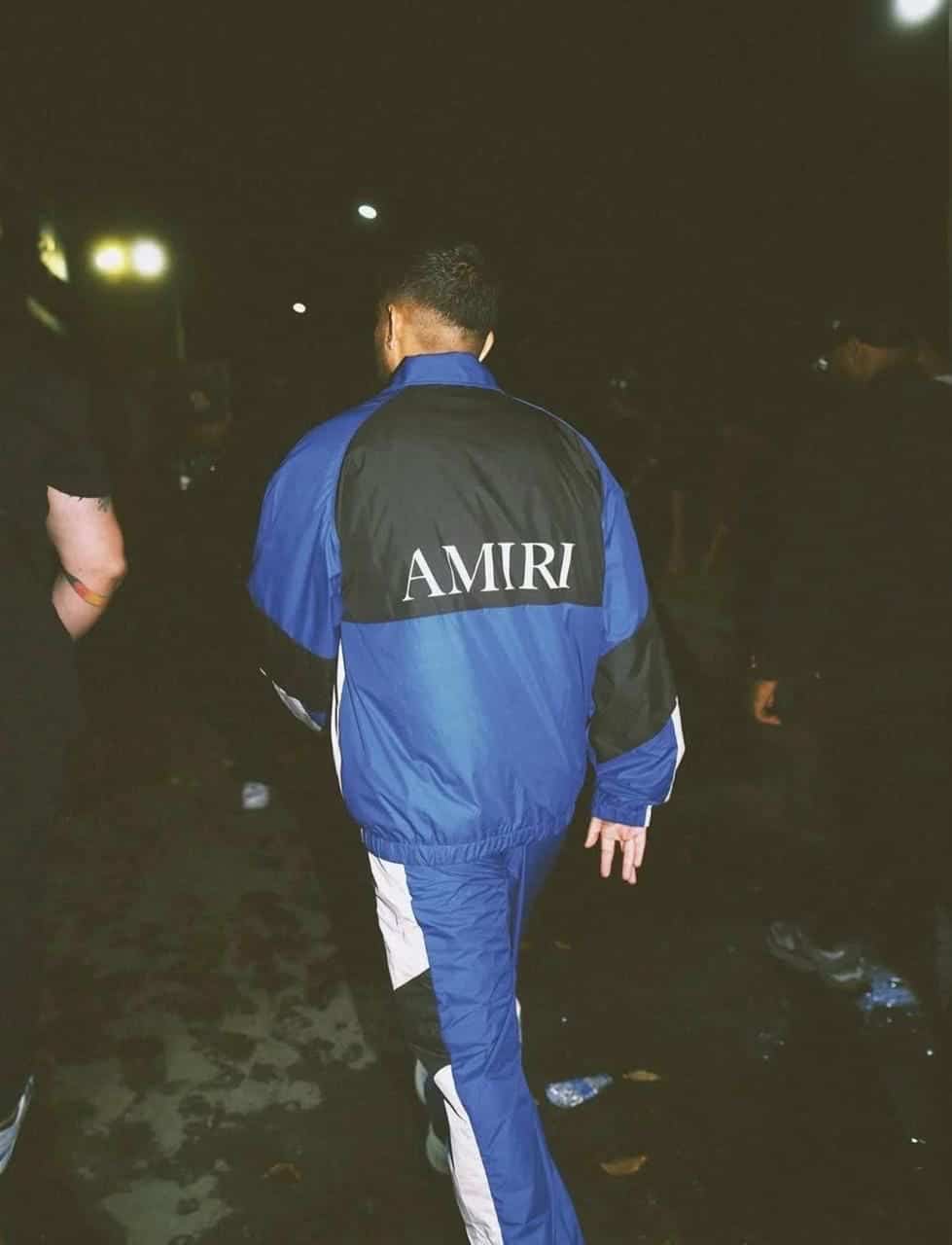 Amir i Black Back Print Imported Tracksuit