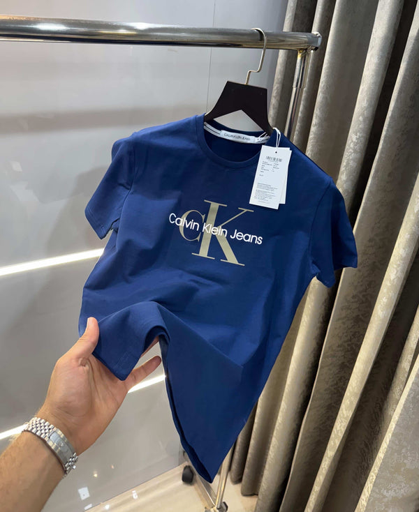 Calvin  Klein petrol blue  Logo Print Premium T-Shirt