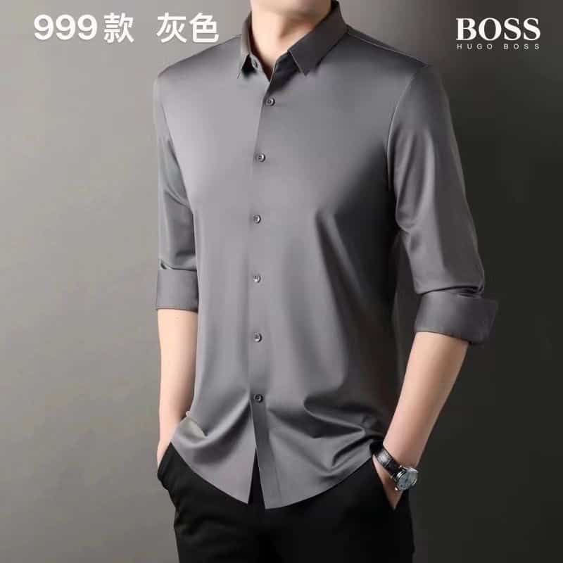 HUgo  BosS.. dark grey Premium Imported Shirt