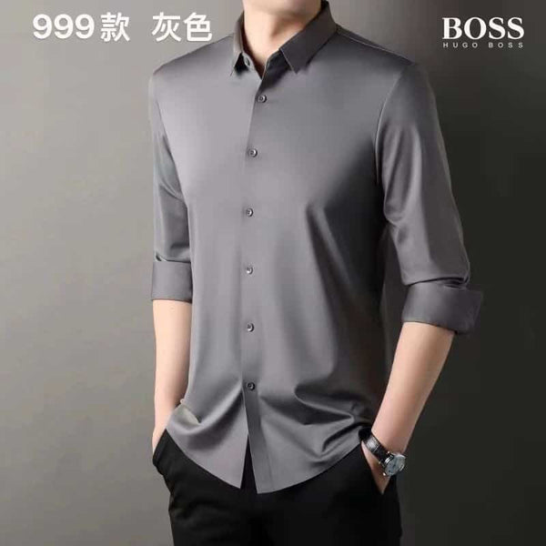 HUgo  BosS.. dark grey Premium Imported Shirt