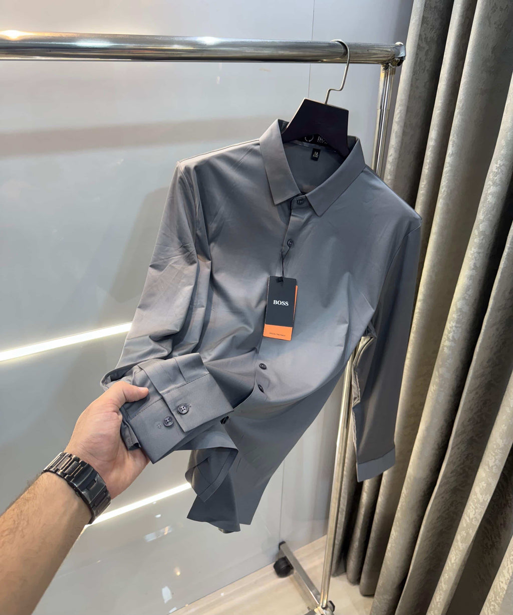 HUgo  BosS.. dark grey Premium Imported Shirt