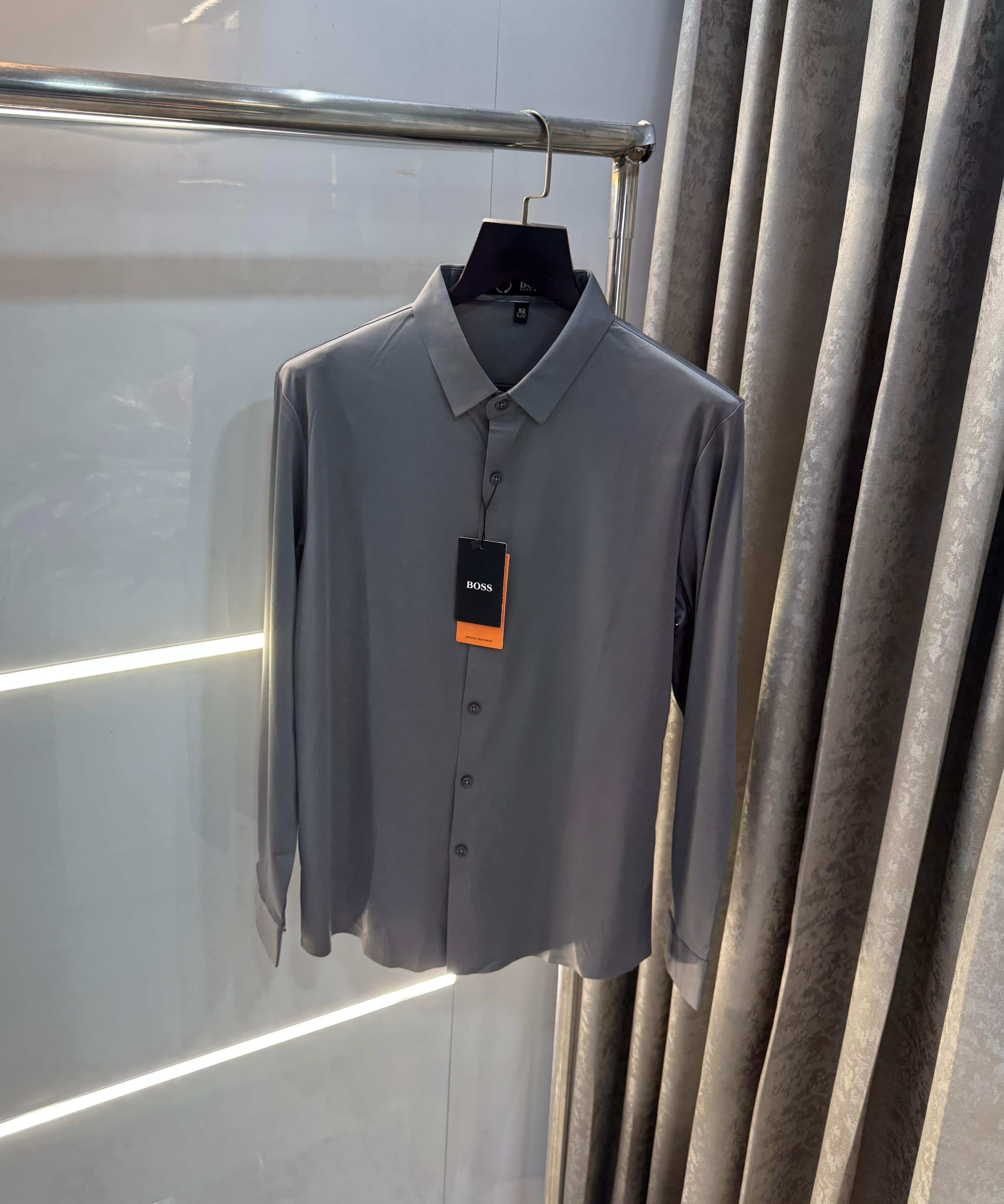 HUgo  BosS.. dark grey Premium Imported Shirt