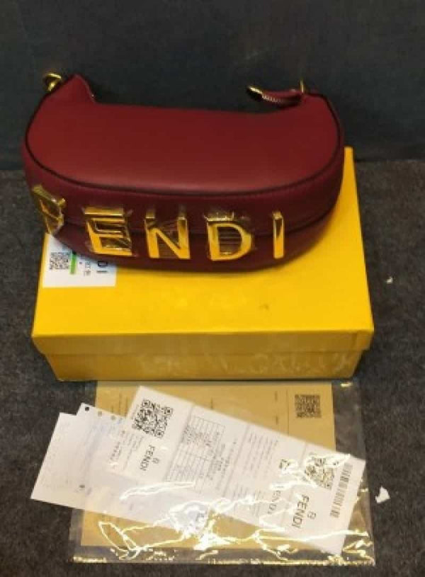 FENDI graphy RED Sling Bag BOX 327