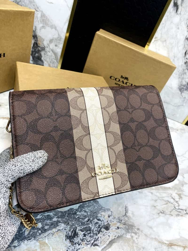 COAC_H Signature Fold-over Cross Body Bag with Box 604