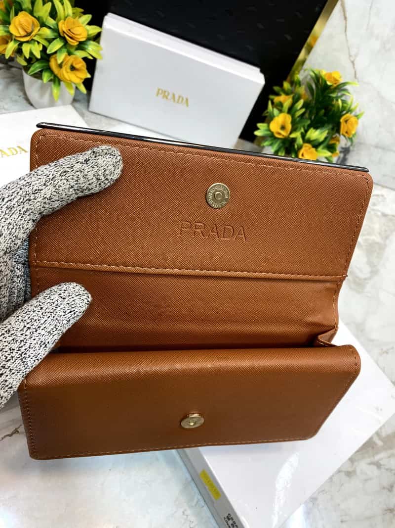 PRAD_A 3 Fold double compartment Clutch wallet 631