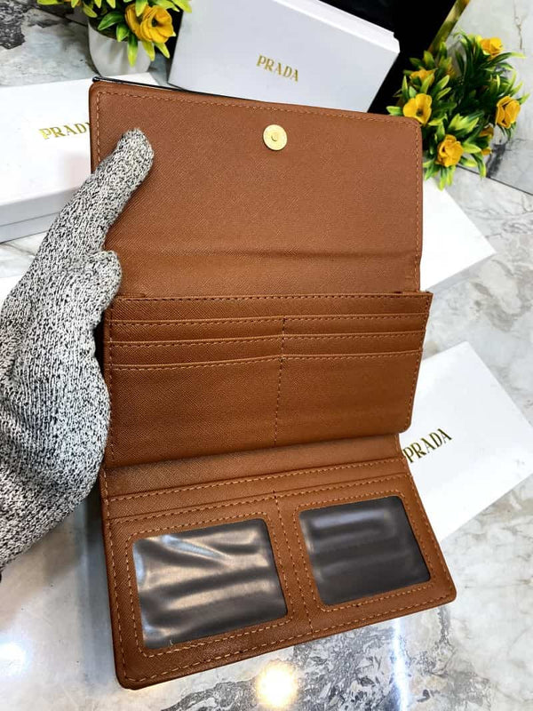 PRAD_A 3 Fold double compartment Clutch wallet 631