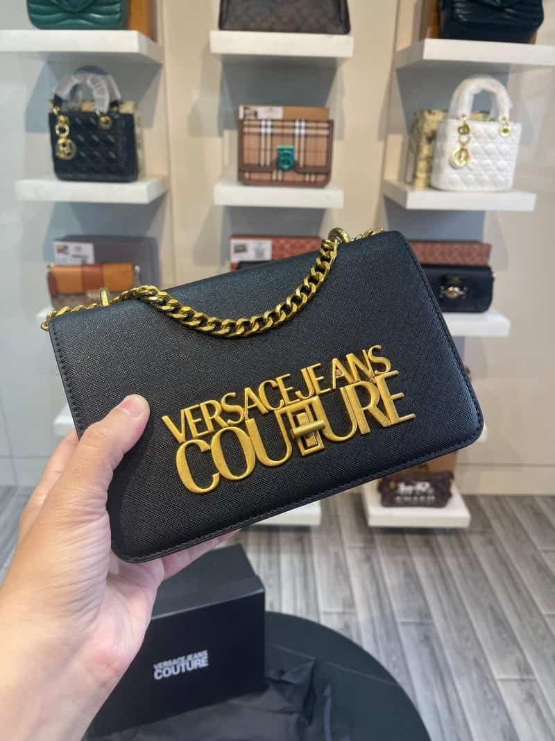 VERSACE JEANS COUTURE stylish Foldover Sling Bag with Brand Box 842