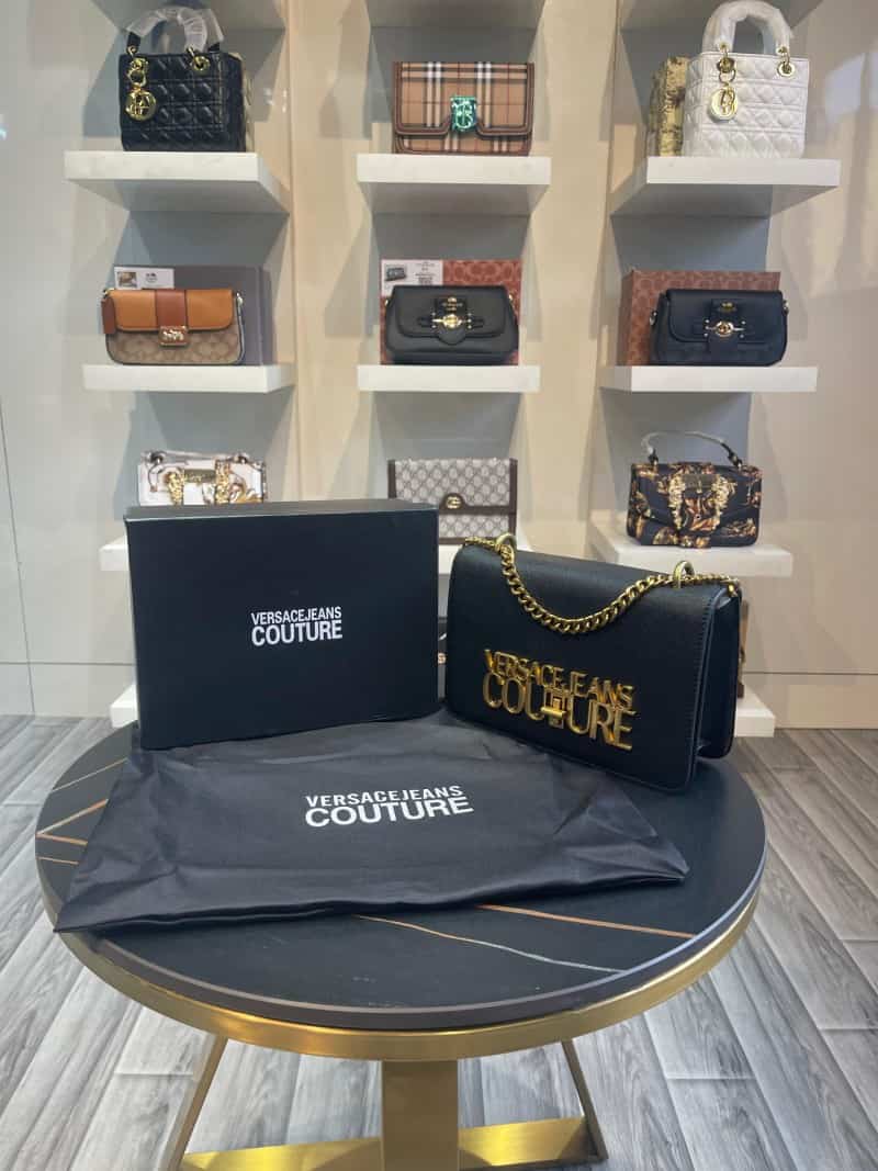 VERSACE JEANS COUTURE stylish Foldover Sling Bag with Brand Box 842