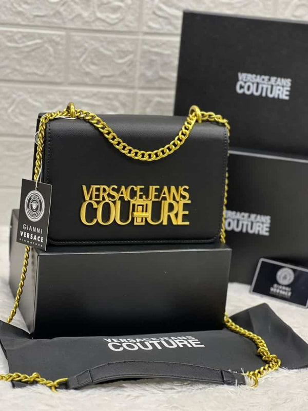 VERSACE JEANS COUTURE stylish Foldover Sling Bag with Brand Box 842