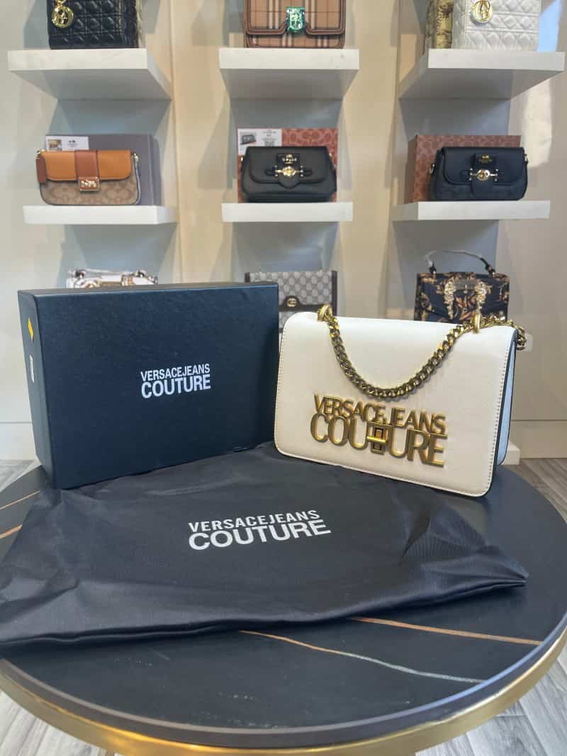 VERSACE JEANS COUTURE stylish Foldover Sling Bag with Brand Box 843