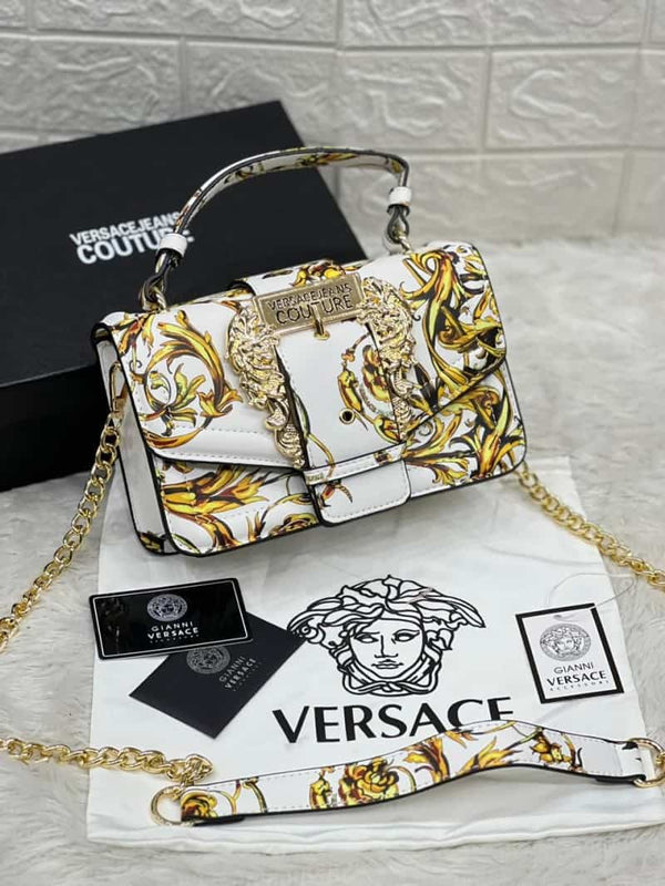 VERSACE JEANS COUTURE stylish Saddle Bag with Brand Magnet Box 853