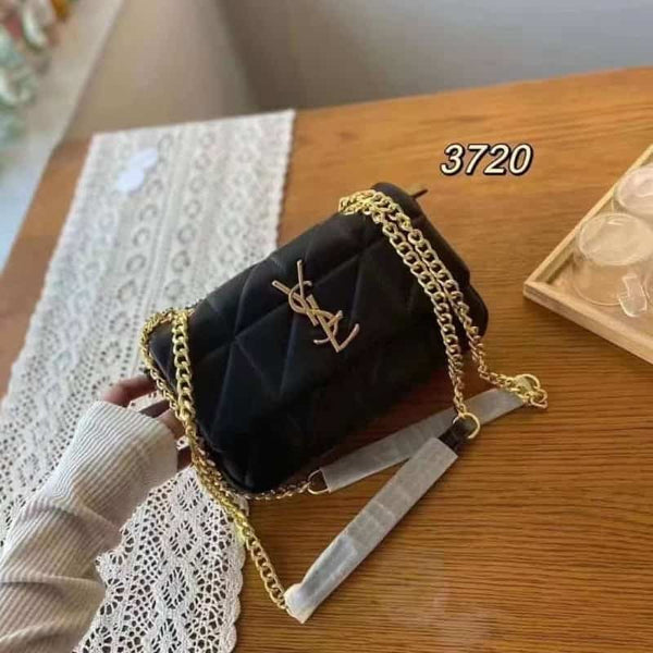 YSL Premium Sling Bag (Black) With Double Box 855