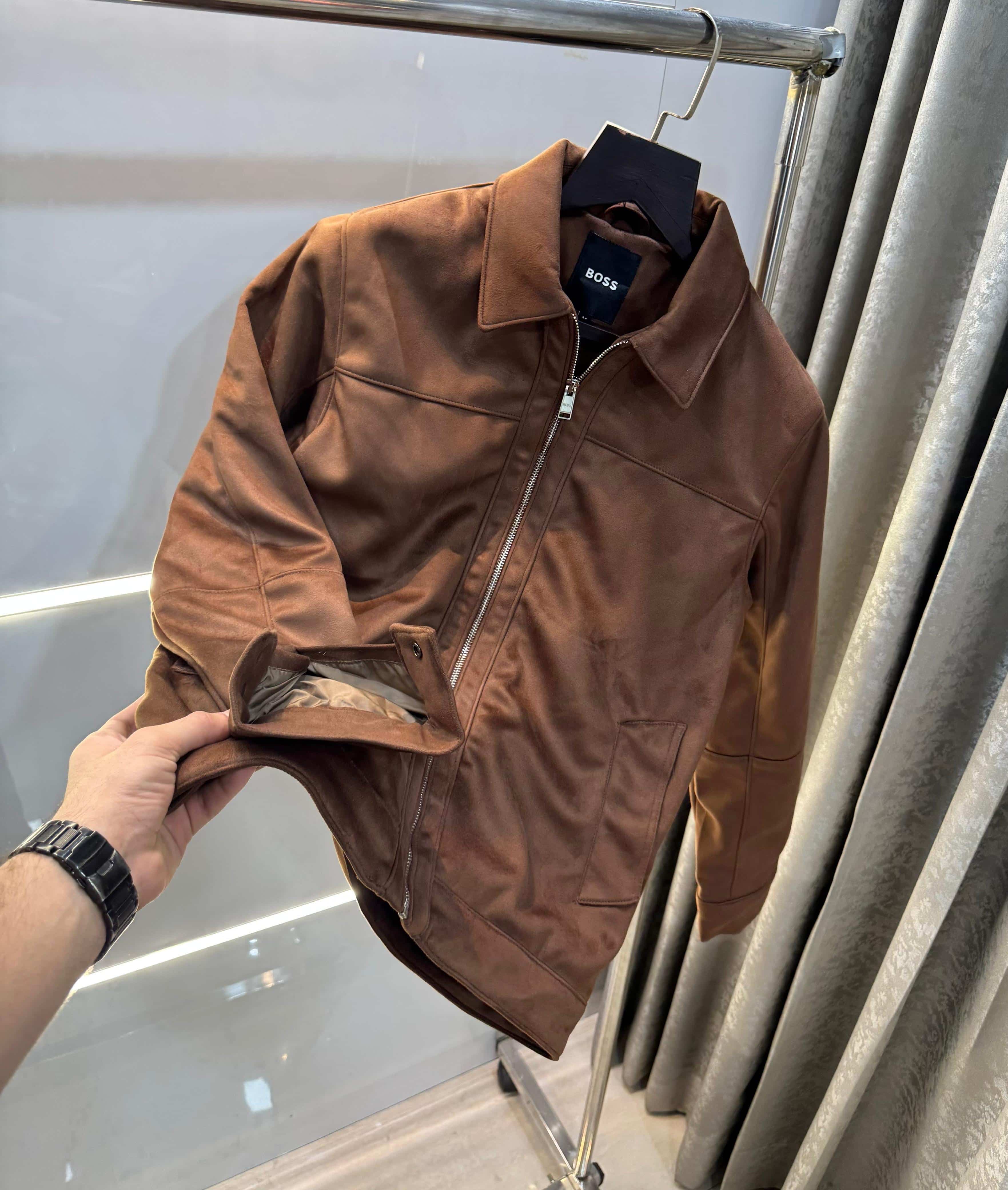 Hugo bos s Tan  Imported Sweado Bomber Jacket Main image