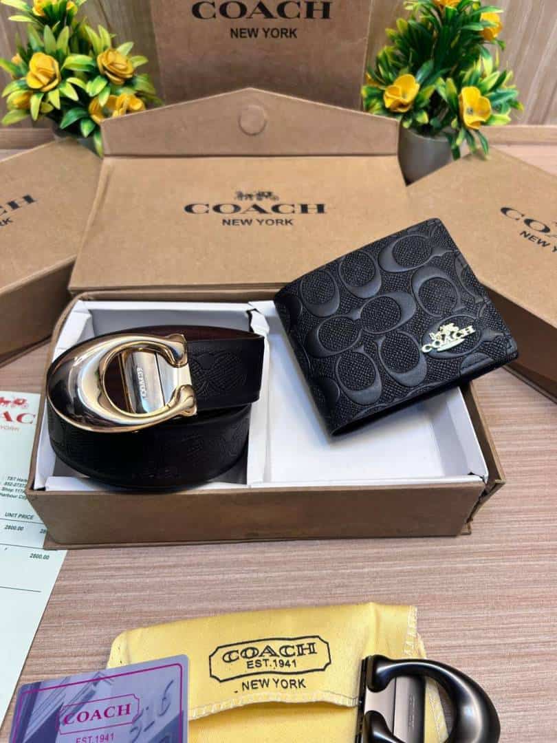 COACH_2_Buckle_Belt_&_wallet_Combo_C428
