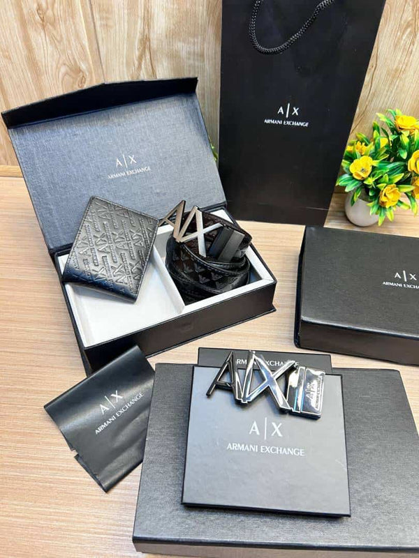 AIX_2 Buckle Belt & wallet Combo C426