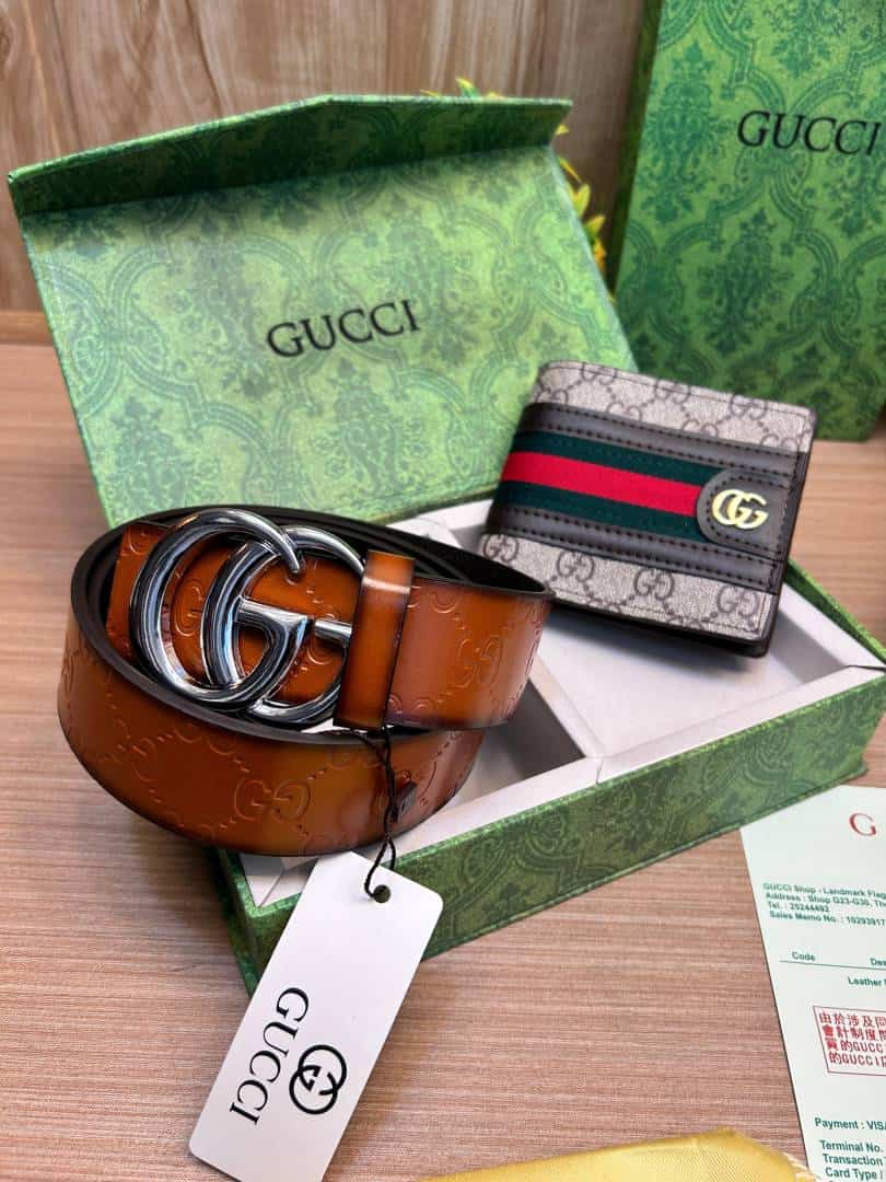 GUCCI_Premium_Belt_&_wallet_Combo_C424