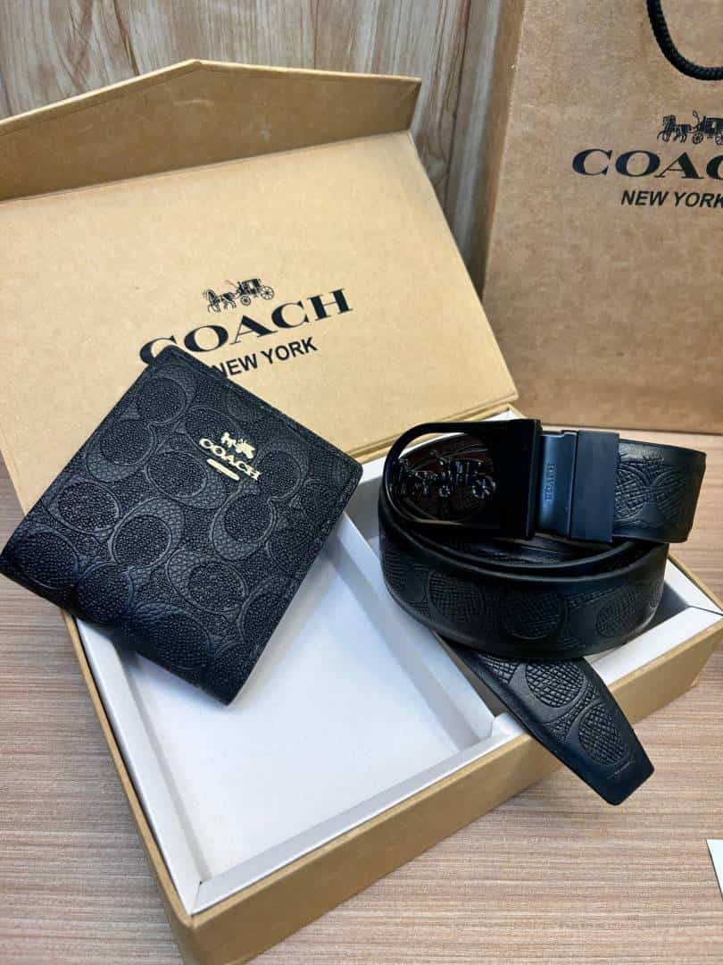 COACH_2_Buckle_Belt_&_wallet_Combo_C416