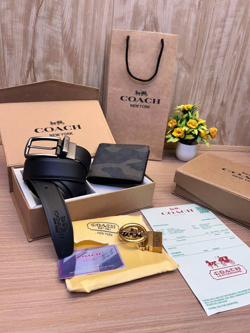 COACH_2_Buckle_Belt_&_wallet_Combo_C412