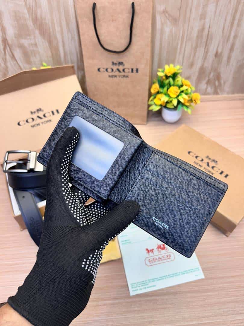 COACH_2_Buckle_Belt_&_wallet_Combo_C412