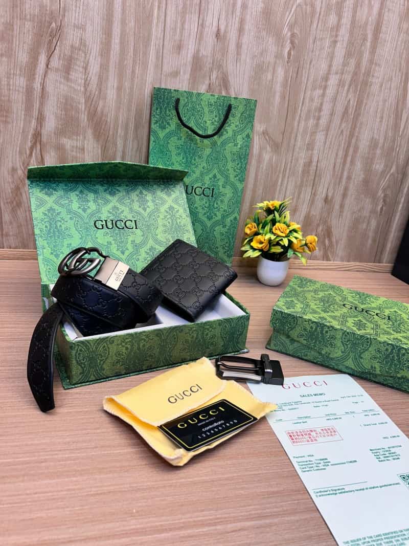 GUCCI_2_Buckle_Belt_&_wallet_Combo_C411
