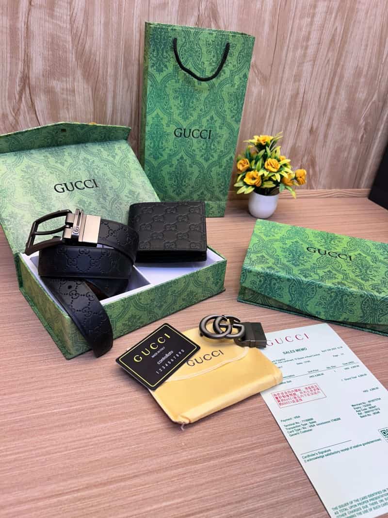 GUCCI_2_Buckle_Belt_&_wallet_Combo_C410