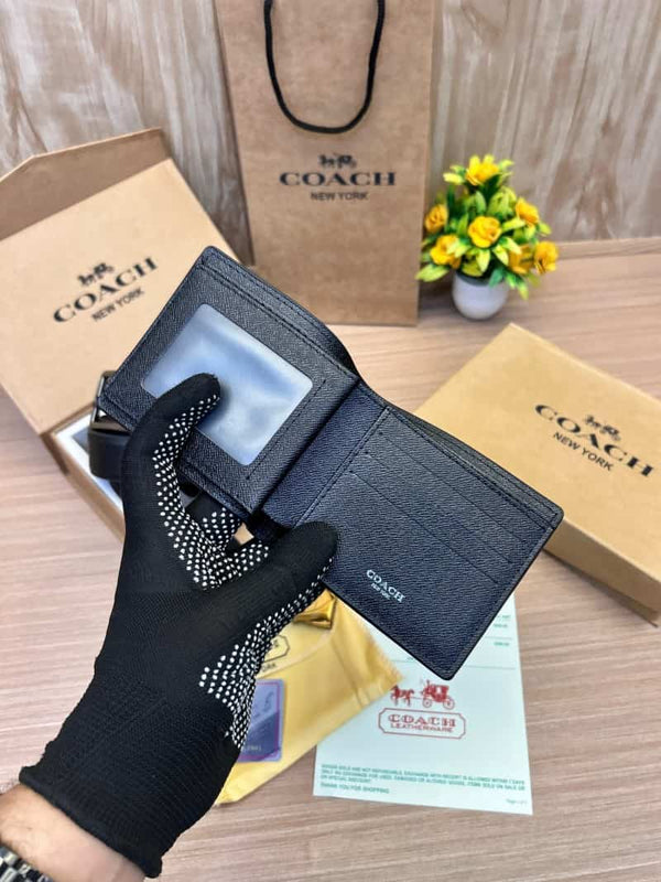 COACH_2_Buckle_Belt_&_wallet_Combo_C409
