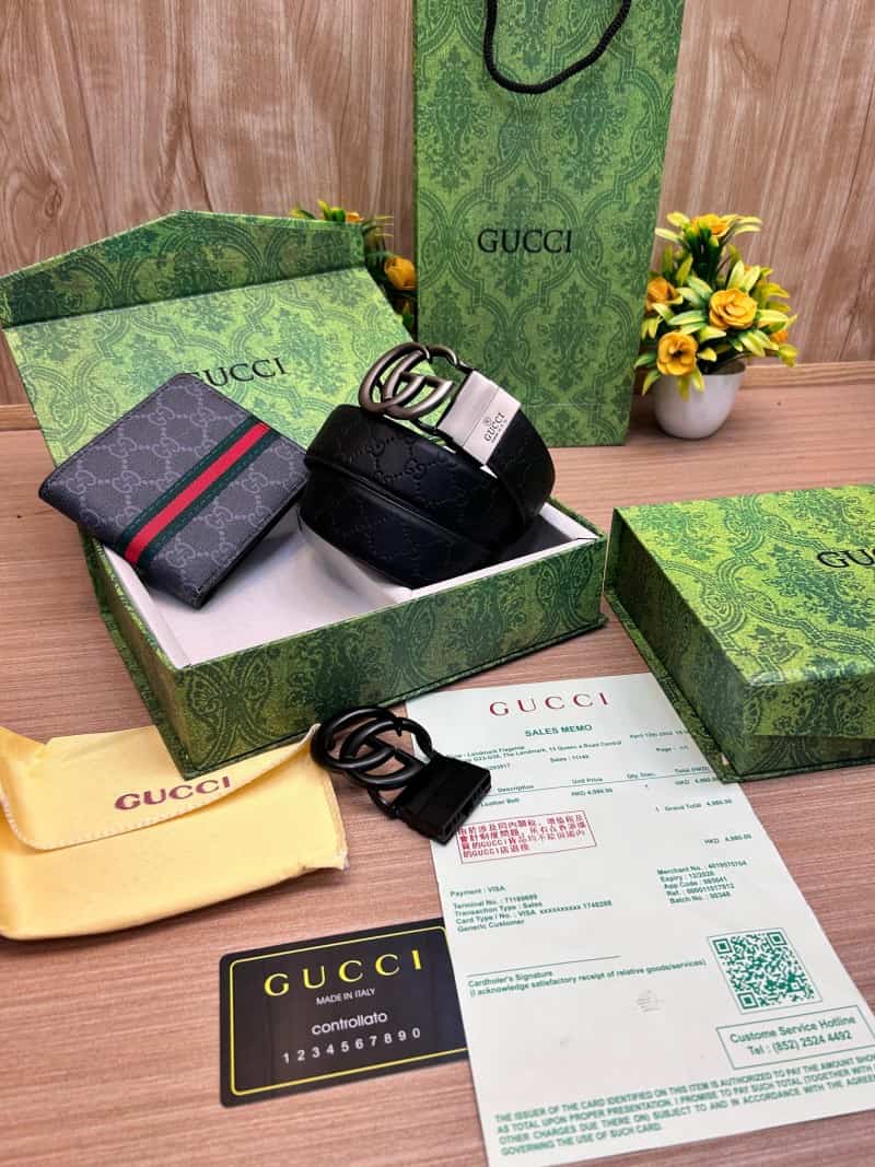 GUCCI_2_Buckle_Belt_&_wallet_Combo_C405