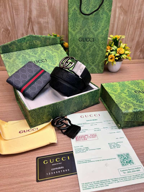 GUCCI_2_Buckle_Belt_&_wallet_Combo_C405