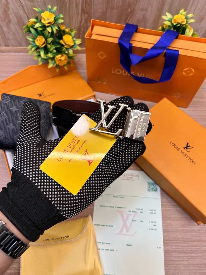 LOUIS_VUITTON_2 Buckle Belt & wallet Combo C403