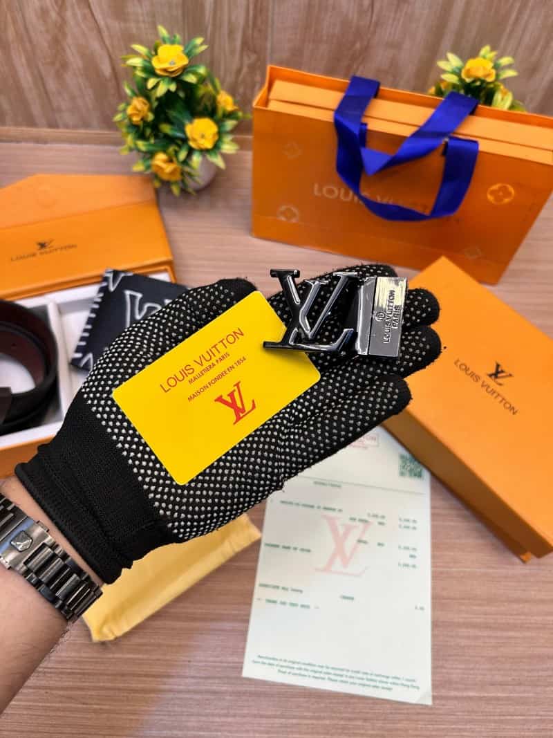 LOUIS_VUITTON_2 Buckle Belt & wallet Combo C402