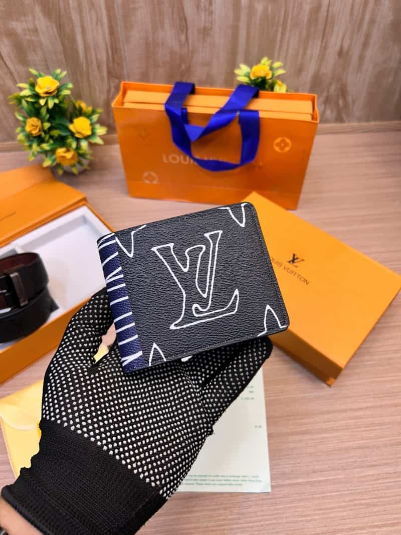 LOUIS_VUITTON_2 Buckle Belt & wallet Combo C402