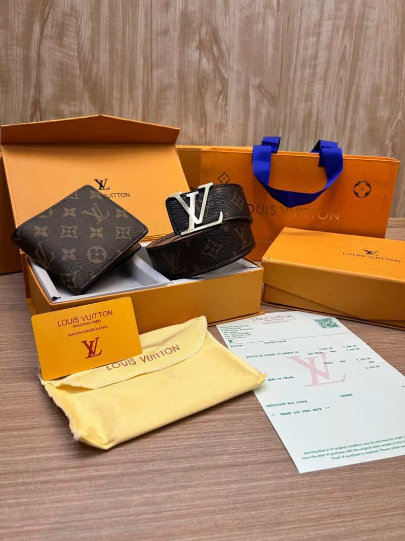 LOUIS_VUITTON Premium_Belt_&_wallet_Combo_C391