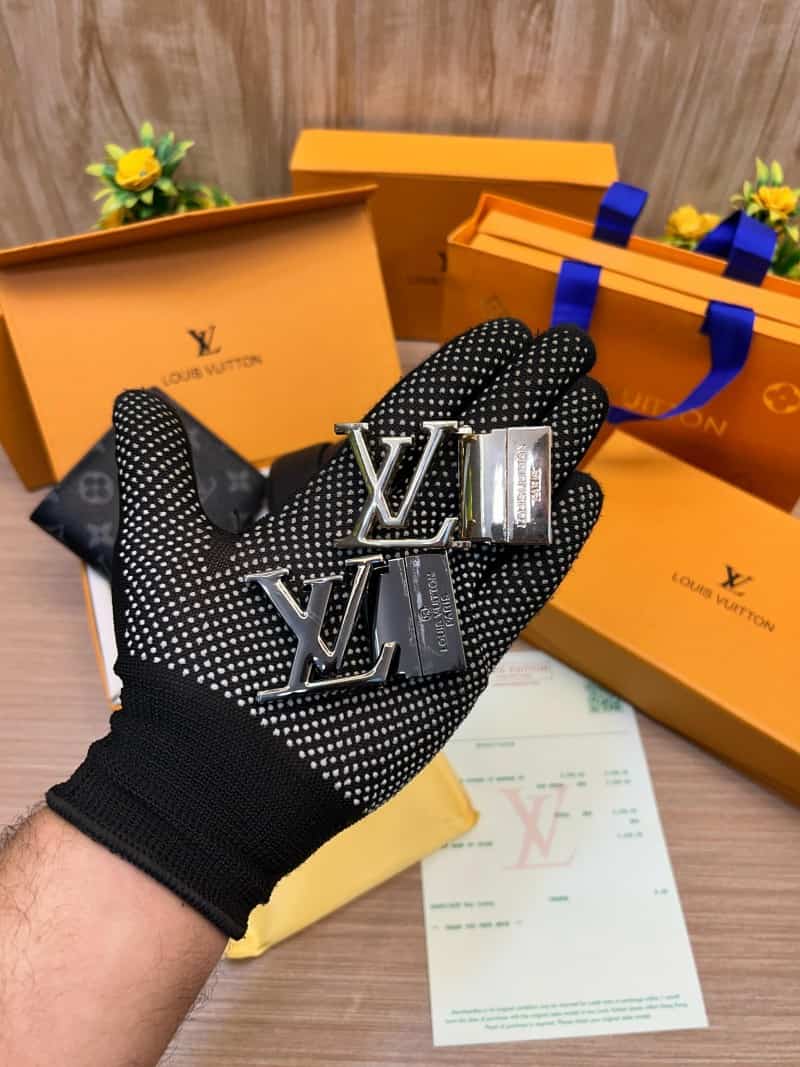 LOUIS_VUITTON_2 Buckle Belt & wallet Combo C393