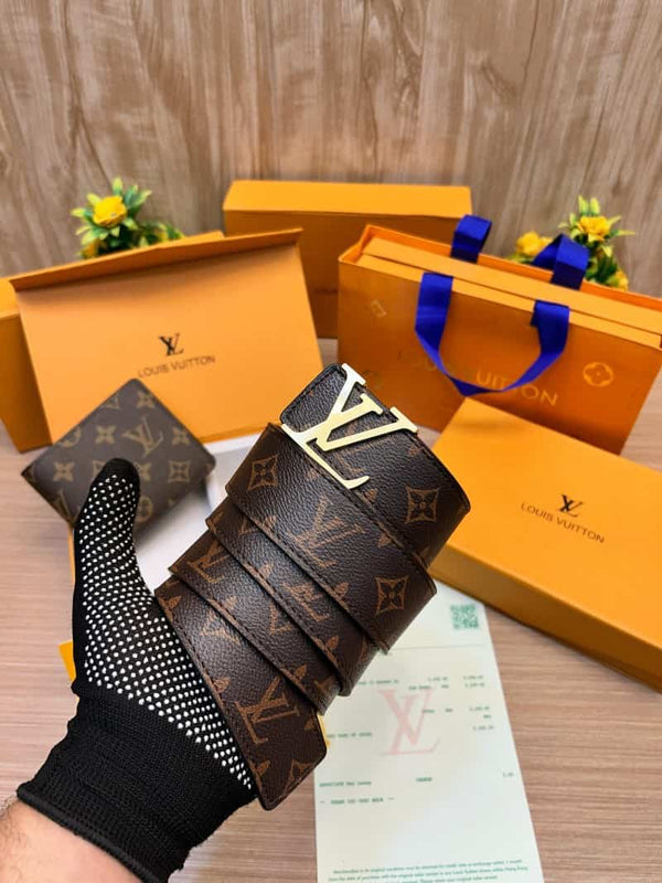 LOUIS_VUITTON Premium_Belt_&_wallet_Combo_C391