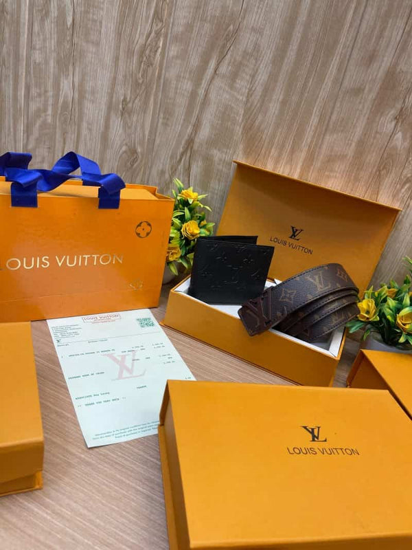 LOUIS_VUITTON Premium_Belt_&_wallet_Combo_C390