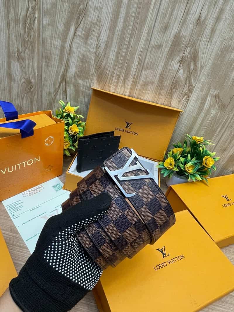 LOUIS_VUITTON Premium_Belt_&_wallet_Combo_C388