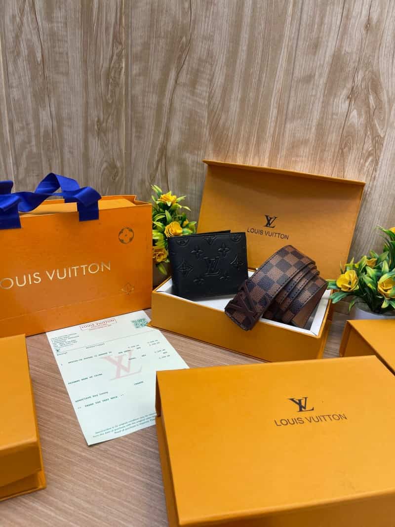 LOUIS_VUITTON Premium_Belt_&_wallet_Combo_C389