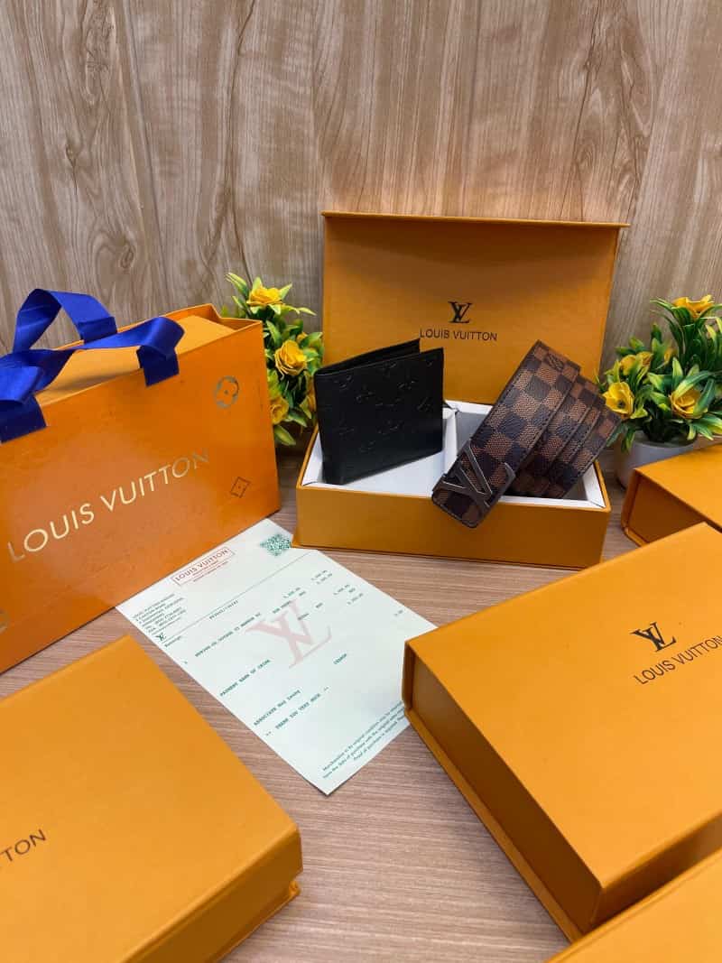 LOUIS_VUITTON Premium_Belt_&_wallet_Combo_C388