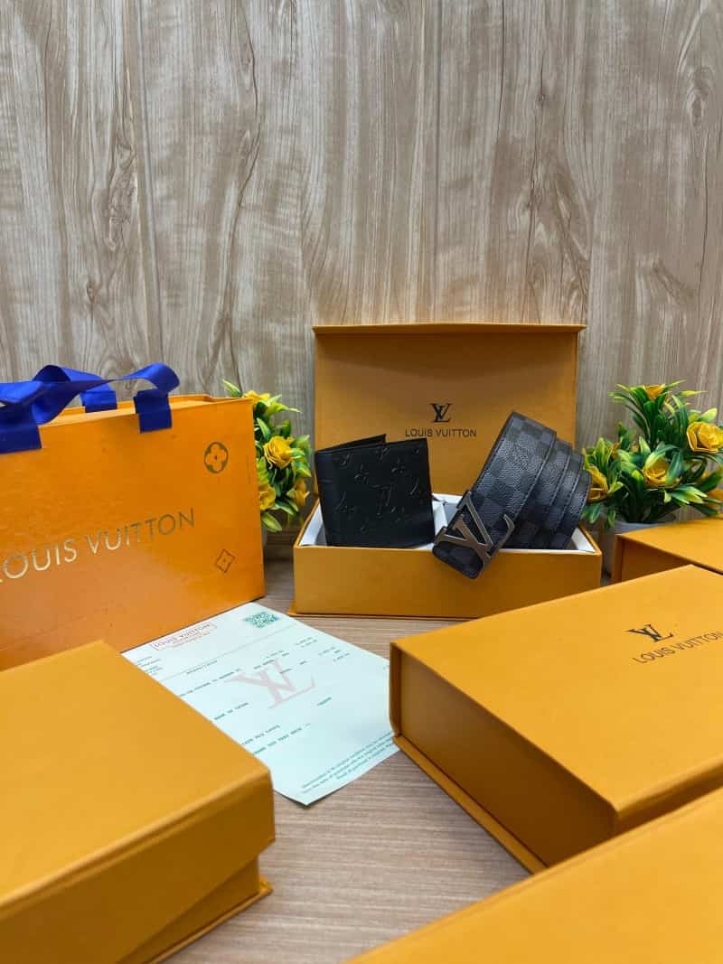 LOUIS_VUITTON Premium_Belt_&_wallet_Combo_C386