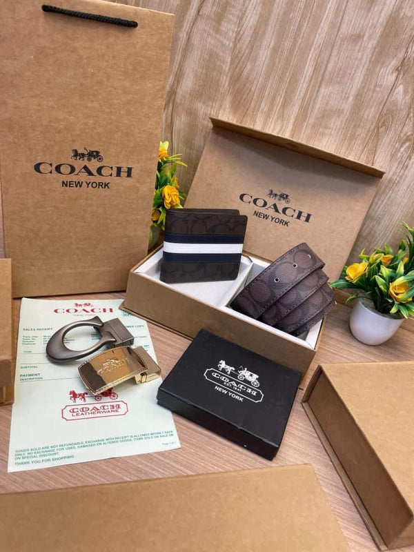 COACH_2_Buckle_Belt_&_wallet_Combo_C385