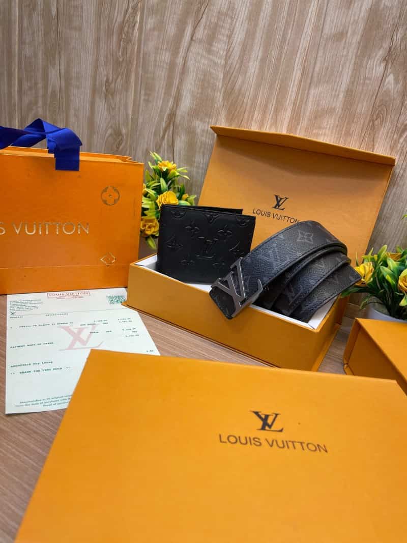 LOUIS_VUITTON Premium_Belt_&_wallet_Combo_C387